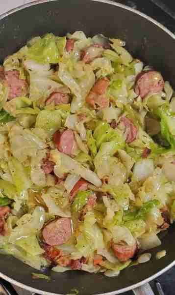 I cooked some good old fashioned cabbage with peppers, onion, sausage and bacon! This was my first t...