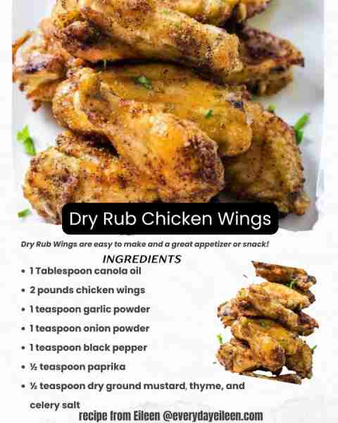 Dry Rubbed Chicken Wings - crispy, crunchy, tender and a must-make!