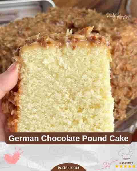 German Chocolate Pound Cake Ingredients For the cake: 1 cup (2 sticks) unsalted butter, softened 2 c...