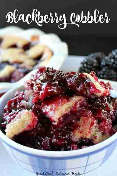 BLACKBERRY COBBLER! 💖 A simple dessert made with a few simple ingredients. It is also a vegan frien...