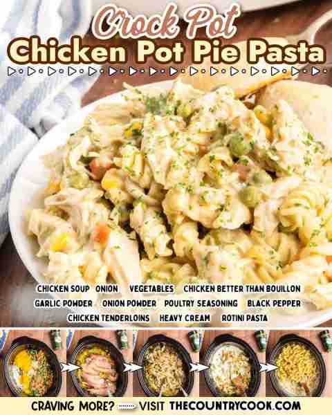 Crock Pot Chicken Pot Pie Pasta is a no-fuss way to make a hearty dish that has the flavors you love...