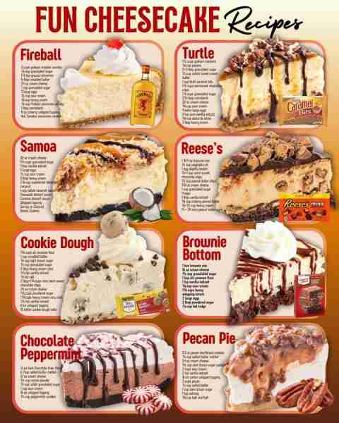 EASY AND FUN CHEESECAKE RECIPES! FIREBALL CHEESECAKE: 2 cups graham cracker crumbs ¼ cup granulated...