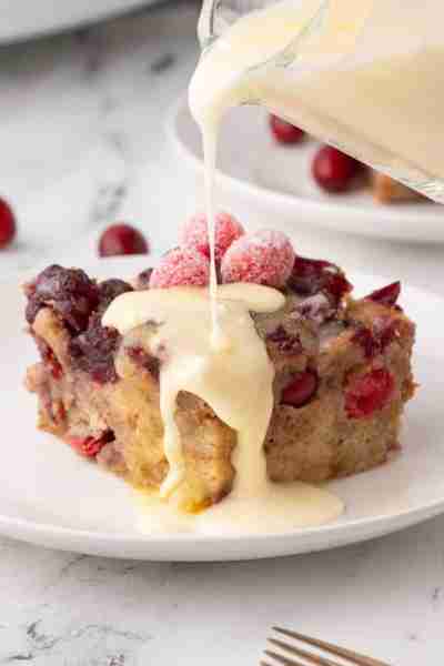 🍊 Cranberry Orange Bread Pudding 🍞 Get RECIPE in first comment below 👇