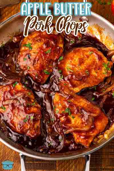 ⭐⭐⭐ NEW RECIPE - APPLE BUTTER PORK CHOPS ⭐⭐⭐ Juicy Apple Butter Pork Chops simmered with sweet...