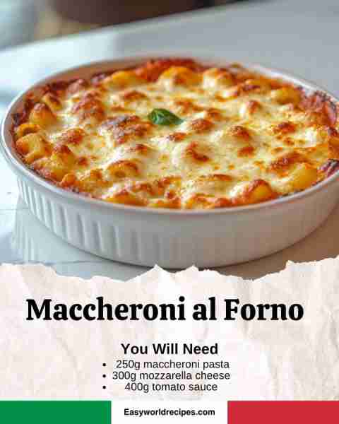 🧀🇮🇹 Maccheroni al Forno Ingredients: 9 oz (250 g) maccheroni pasta 10.5 oz (300 g) mozzarella chees...