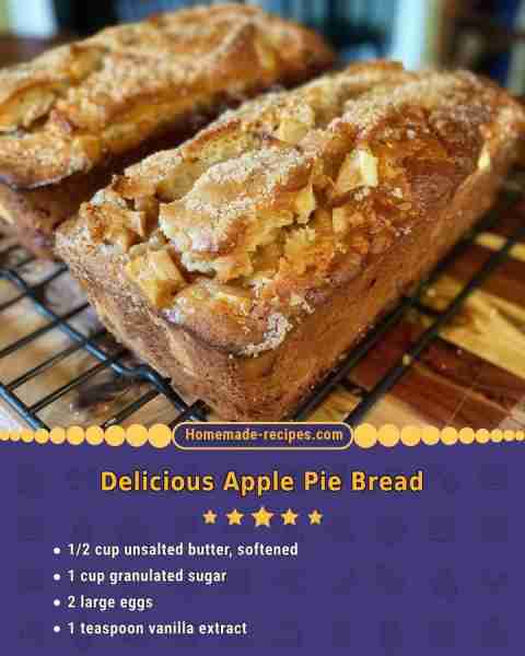 🍏🍞 Delicious Apple Pie Bread 🍞🍏 Warm spices and fresh apples make this bread a cozy fall treat!...