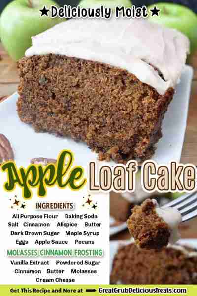 APPLE LOAF CAKE WITH PECANS! 🍏 With maple cinnamon buttercream frosting! Reminds me of running up G...