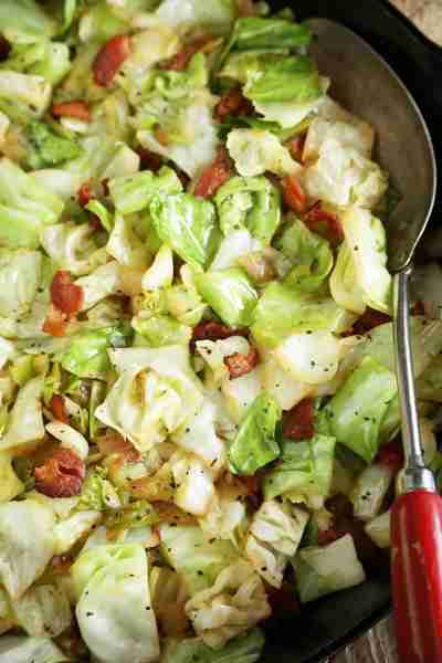 This quick and easy recipe for Southern Fried Cabbage is a family favorite and is the perfect side d...
