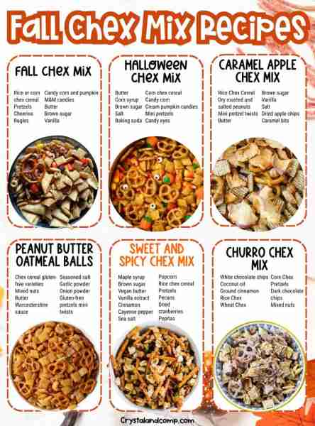 🧡 FALL CHEX MIX RECIPES Perfect for entertaining! RECIPE LIST IN THE COMMENTS