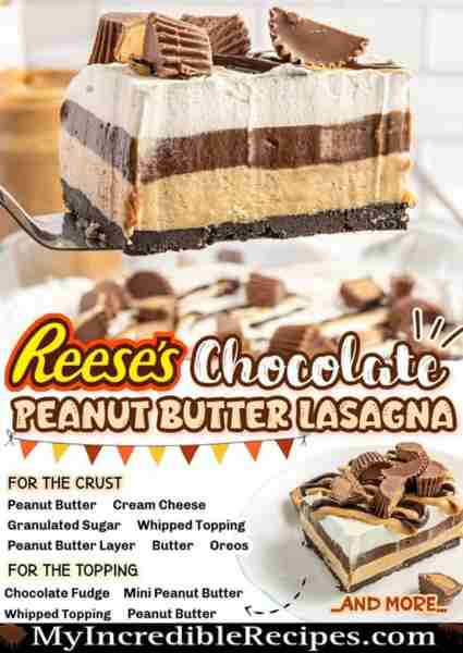 Reese’s Chocolate Peanut Butter Cup Lasagna! 🍴🧡🤎 This layered dessert is a big BBQ Favorite! Reci...