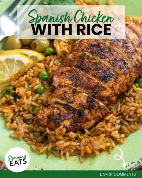 Spanish Chicken and Rice Dish. Made with tender chicken breasts seasoned in a homemade spice blend n...