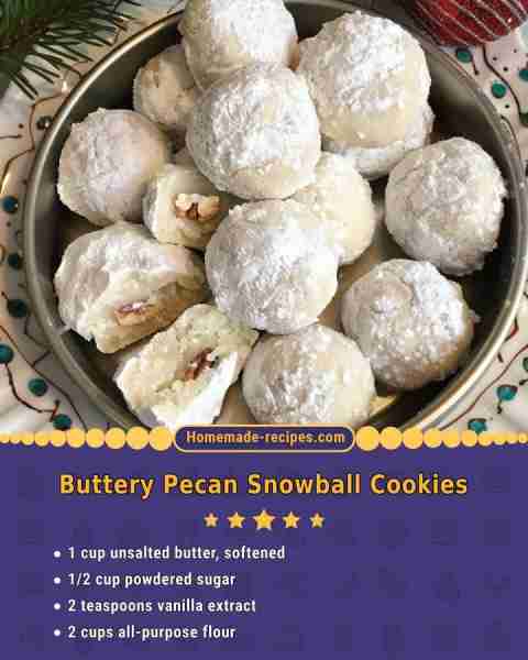 ❄️ Buttery Pecan Snowball Cookies ❄️ Melt-in-your-mouth pecan cookies dusted in sweet powdered sugar...