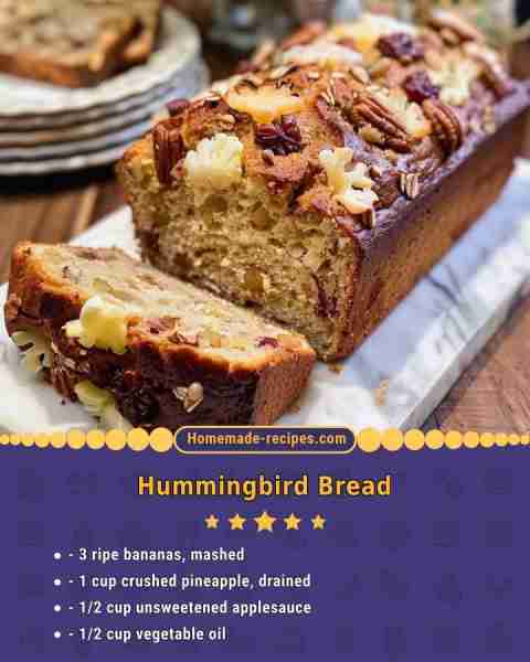 🍍🍌 Hummingbird Bread 🍌🍍 A tropical twist with bananas, pineapple, and a hint of spice! Ingredie...