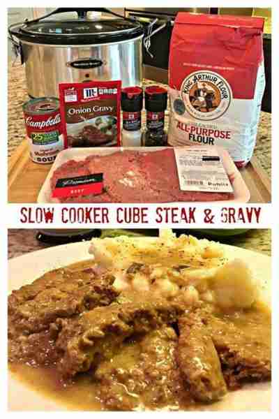 Slow Cooker Cube Steak and Gravy! 💖 Down home comfort food, perfect for a busy day! 💖 RECIPE BELOW!