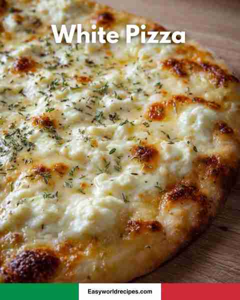 White Pizza — cheesy Italian recipe below 🍕🤍