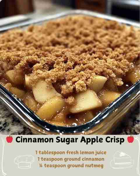 🍎 Cinnamon Sugar Apple Crisp 🍎 Ingredients For the apple filling: 4 cups (about 2 large) Granny Sm...