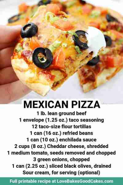 RECIPE - https://www.lovebakesgoodcakes.com/mexican-pizza/ This homemade copycat Mexican Pizza recip...