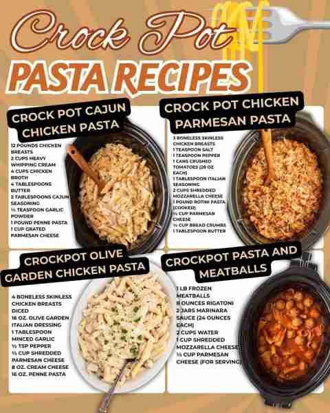 Crock Pot Cajun Chicken Pasta - bit.ly/3IGYHW1 Crock Pot Chicken Parmesan Pasta - bit.ly/46AgDcR Cro...