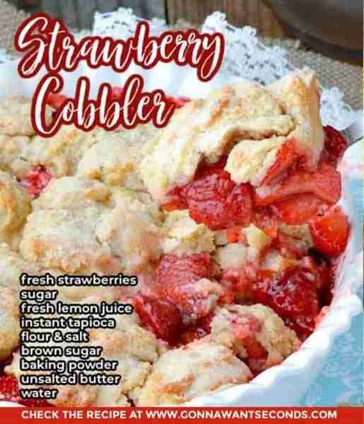 Totally Superb Strawberry Cobbler! 🍓 OH my, we Love this Pie! 🍓 RECIPE BELOW!