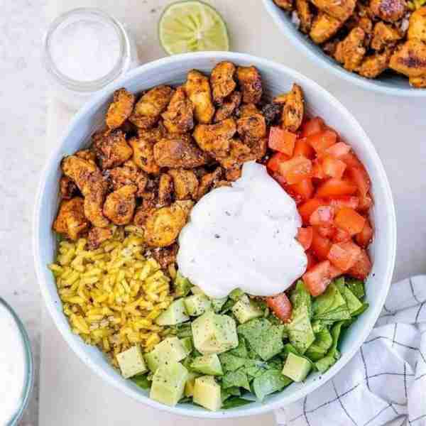 I made these Spiced Chicken Bowls for dinner, and all of our teenagers cleaned up their bowls and ev...