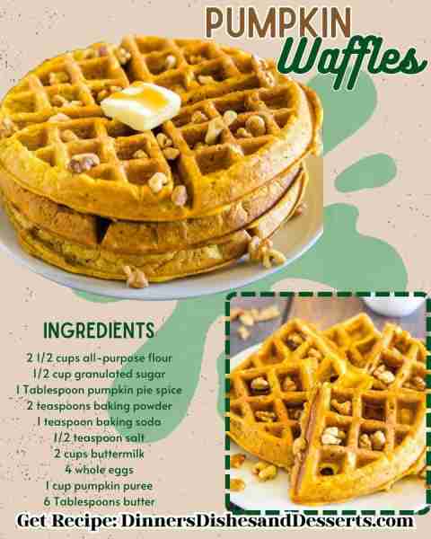 Crispy on the outside, fluffy on the inside and loaded with fall flavors! These Pumpkin Waffles are...