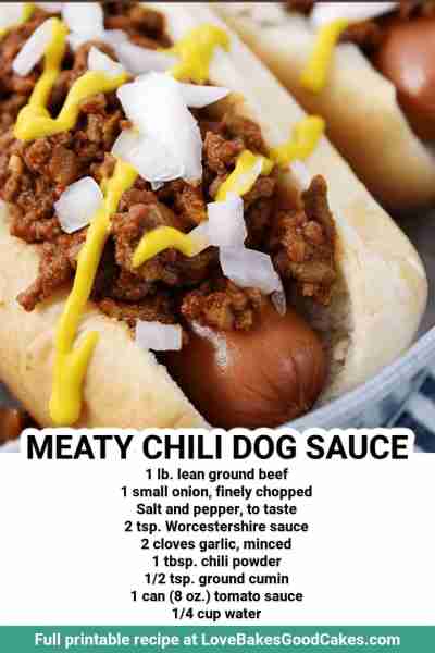 RECIPE - https://www.lovebakesgoodcakes.com/meaty-chili-dog-sauce/ It’s quick and easy to make this...