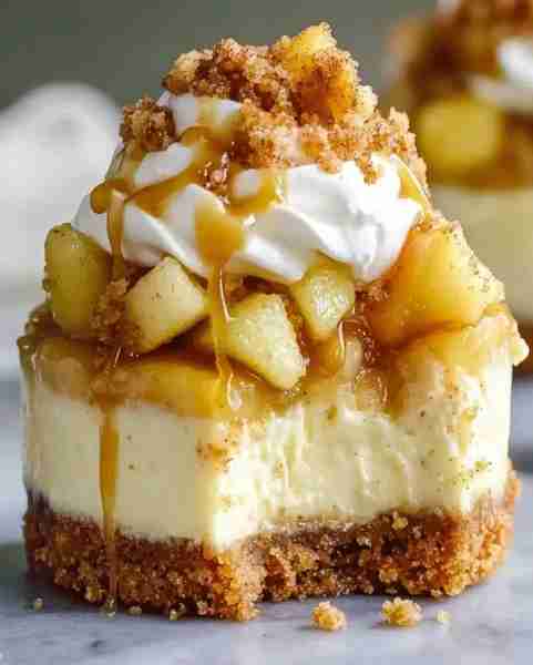 Irresistible Mini Caramel Apple Cheesecake Bites For the Crust: 1 ½ cups graham cracker crumbs ½ cup...