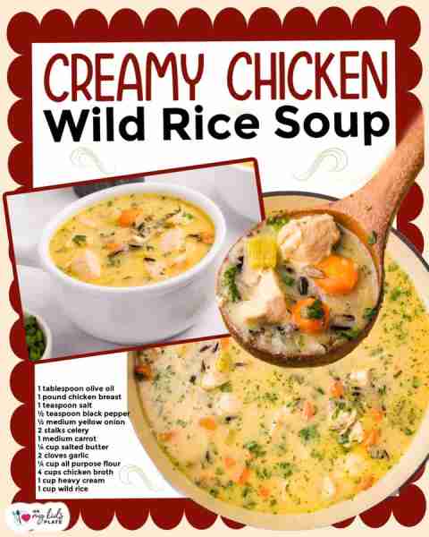 Creamy Chicken Wild Rice Soup - Creamy, cozy and super delicious. You can use wild rice or other typ...