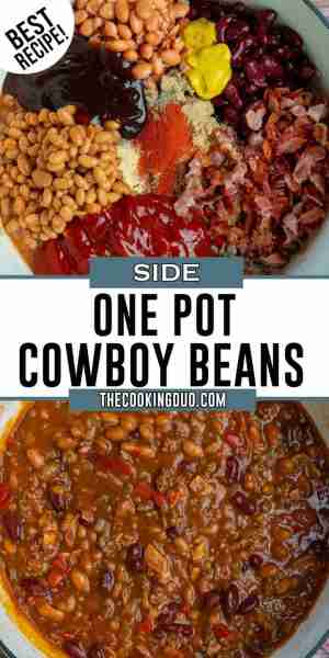 Cowboy Beans Recipe Ingredients ▢½ pound bacon cut into bite size pieces ▢1 pound ground beef ▢1 med...