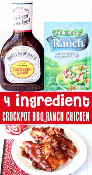 Crockpot BBQ Bacon Ranch Chicken Recipe (EASY) Ingredients 3 lbs. Boneless Skinless Chicken Breasts...