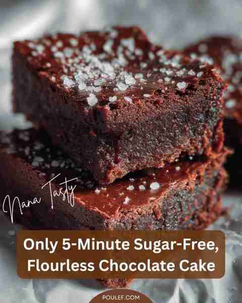 This rich, fudgy cake takes only 5 minutes — no flour, no sugar, no guilt! 🙌 Only 5-Minute Sugar-Fr...