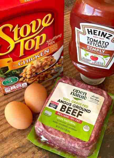 4 Ingredient Meatloaf (Made With a Box of Stuffing) Ingredients 1 box Stove Top Stuffing (any flavor...