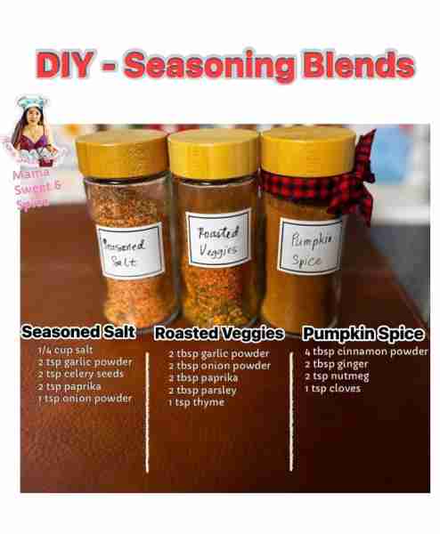 So Easy Seasoning Blends you can make at home! You know it’s fresh and no added preservatives! Store...