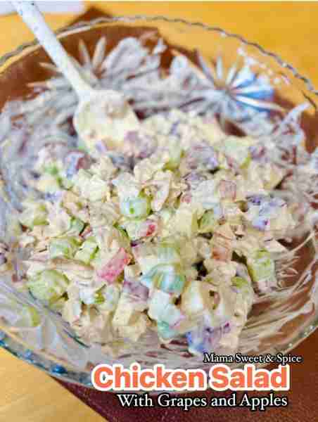 Creamy Delicious Chicken Salad This recipe was so good, creamy and delicious. I mixed it with fresh...
