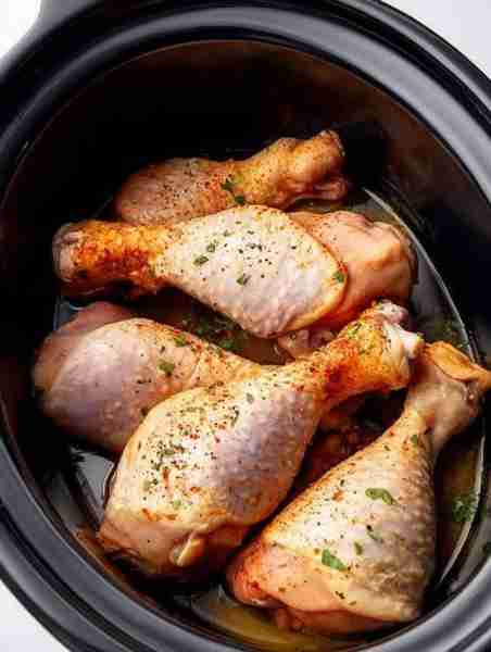 Put raw chicken drumsticks in a slow cooker with these 3 ingredients. You’ll want it every night.. F...