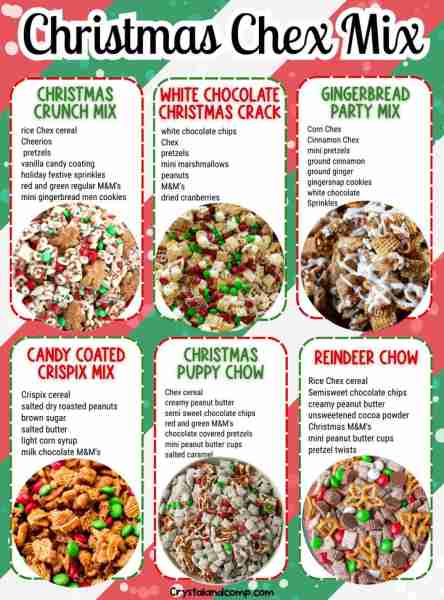 ❤️ CHRISTMAS CHEX MIX RECIPES So many easy and yummy ideas! RECIPE LIST IN THE COMMENTS