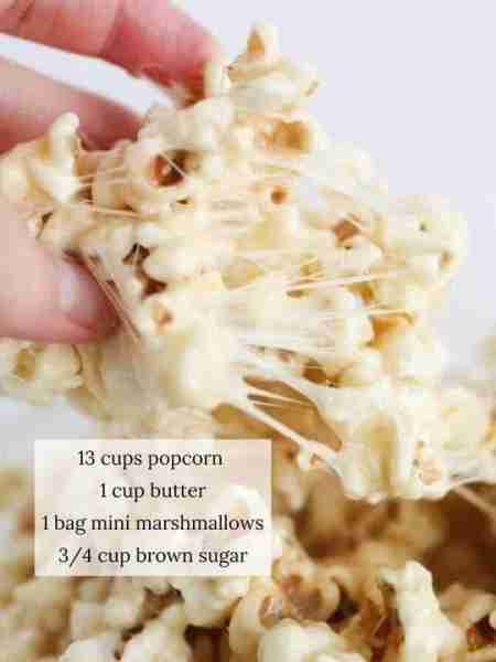 Gooey Marshmallow Caramel Popcorn 😍 Sweet, salty, buttery, and easy to make! Recipe 👇