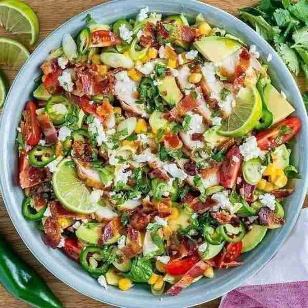 "This was so good! The dressing makes it perfect." -Barbie LaCasto Loaded Southwest Chicken Salad w...
