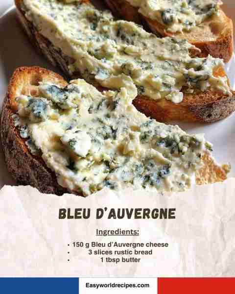 🥖 Bleu d’Auvergne Tartine Rustic bread topped with creamy blue cheese, simple yet bold in flavor. I...