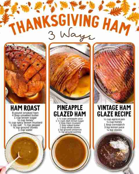 Holiday table goals = tender, juicy ham done 3 delicious ways. Which one’s your pick? 🍖💛 Ingredien...