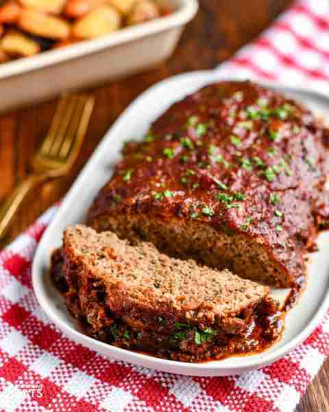 Slow Cooker Chicken Mushroom Meatloaf – a super easy recipe for a tender delicious meatloaf with the...