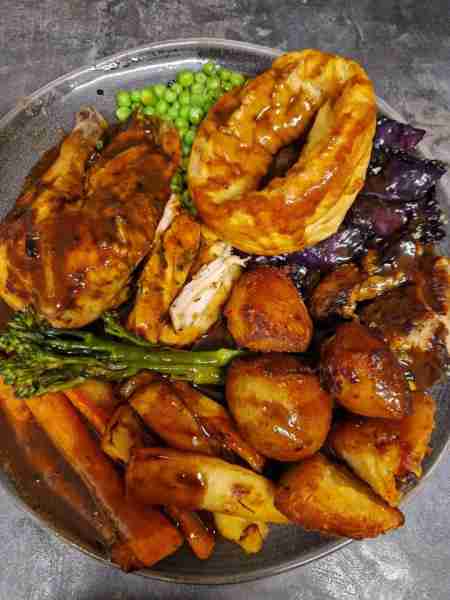 Lemon garlic butter basted chicken roast😍 #fblifestyle