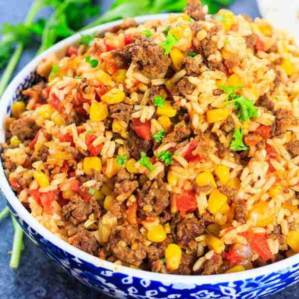 Mexican Chorizo Rice is a fully flavored and spicy rice dish that goes great with tacos, quesadillas...