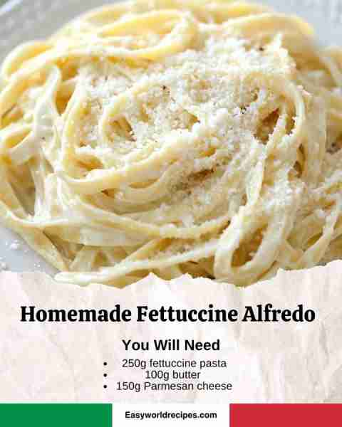 🍋🇮🇹 Fettuccine Alfredo Ingredients: 9 oz (250 g) fettuccine pasta 3.5 oz (100 g) butter 5.3 oz (150...