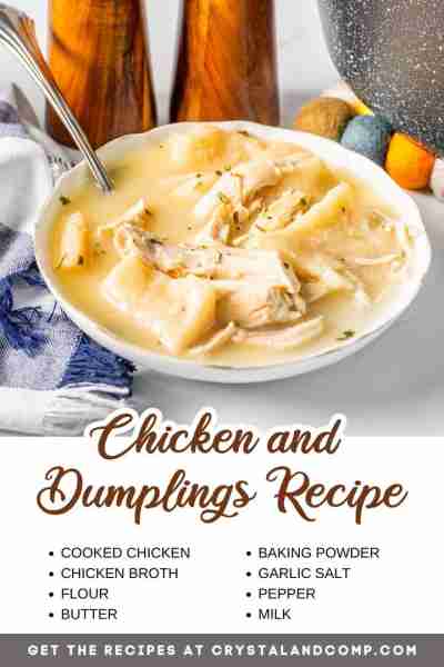 "🐔 CHICKEN AND DUMPLINGS It's easier than you think to make homemade comfort food! RECIPE IN THE CO...