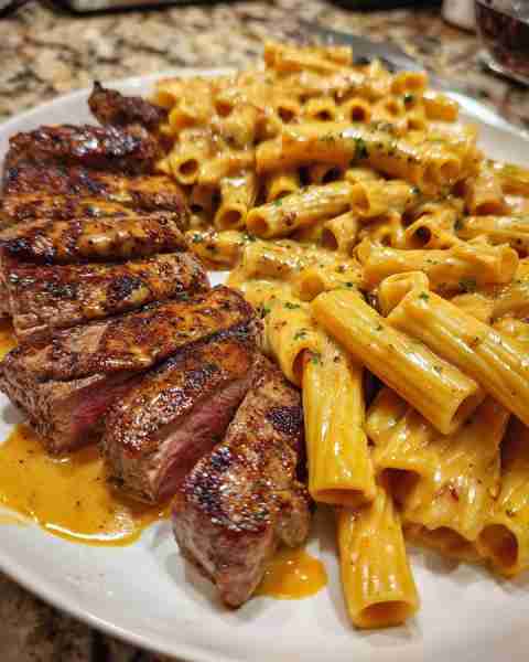 Cajun Steak Tips with Penne in Creamy Parmesan Cheddar-Cajun Sauce Ingredients: 1 ½ lbs sirloin or r...