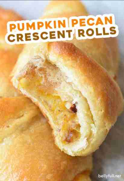 100% certain these are happening this coming weekend!! https://bellyfull.net/pumpkin-pecan-crescent-...