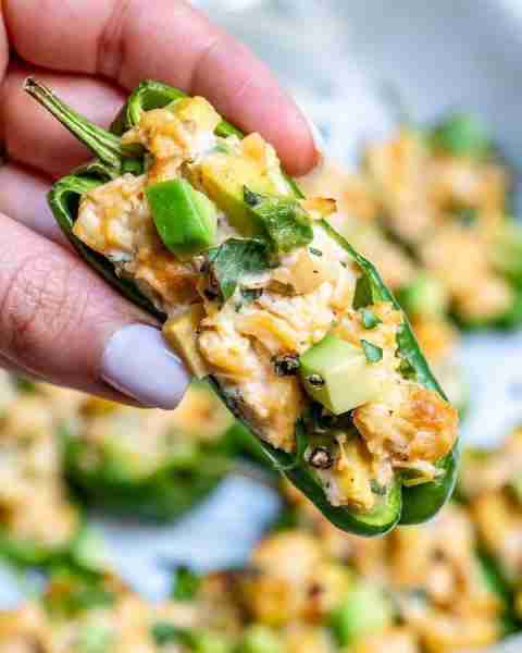 Buffalo-Lime Chicken Stuffed Anaheim Peppers - THIS is such a crowd-pleasing recipe that you’ve gott...