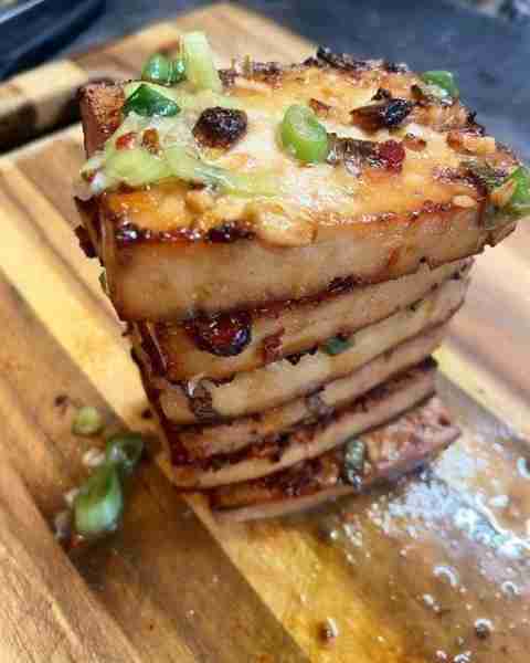VEGAN MISO GARLIC BAKED TOFU