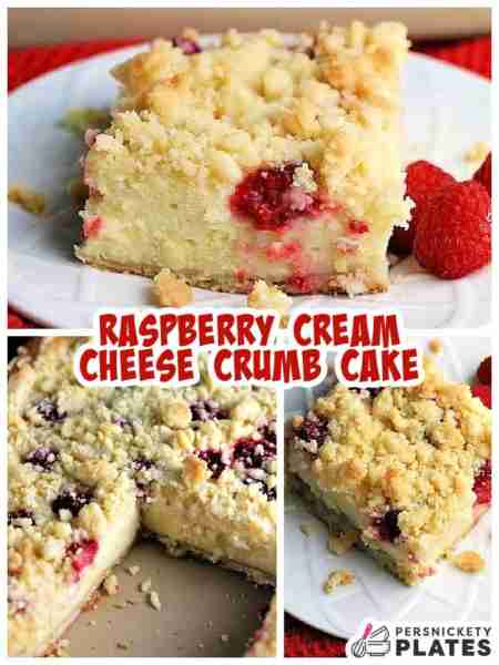 Raspberry Cream Cheese Crumb Cake ☕️ 12 large frozen dinner rolls ½ cup butter ½ cup sugar 3 large...